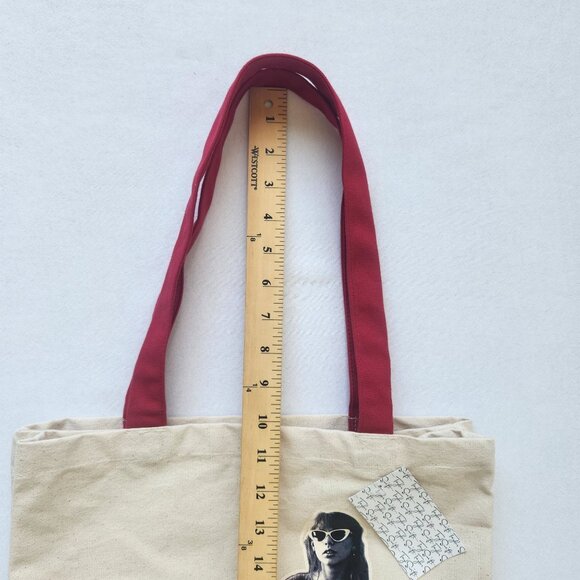 NEW Taylor Swift Red Era Canvas Tote Bag Swiftie School Beach Pool Gym Cute - Picture 9 of 9